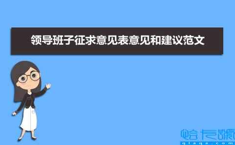 领导班子征求意见表意见和建议范文(三篇)