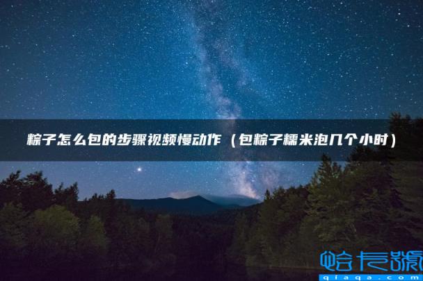 粽子怎么包的步骤视频慢动作（包粽子糯米泡几个小时）