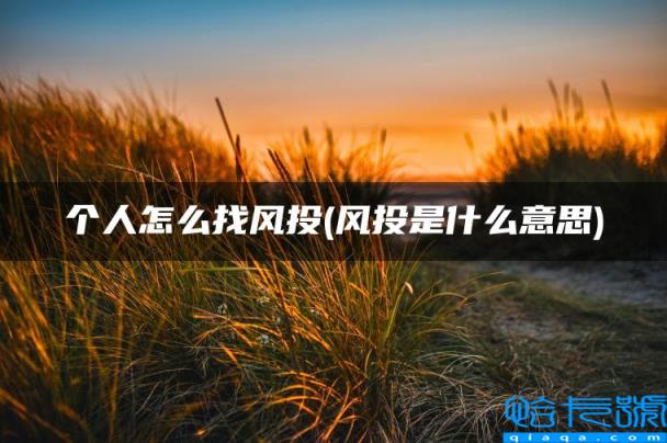个人怎么找风投(风投是什么意思)