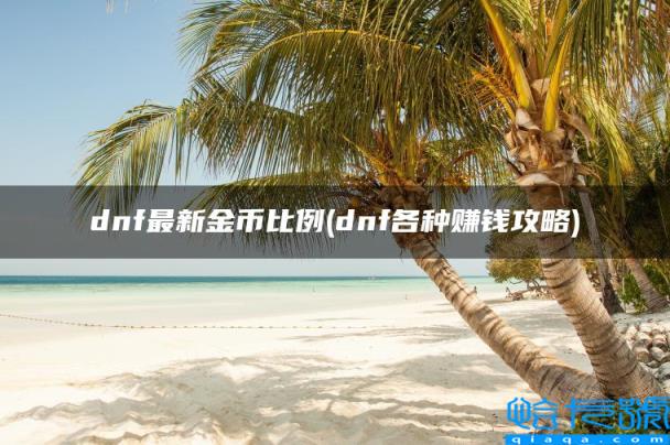 dnf最新金币比例(dnf各种赚钱攻略)
