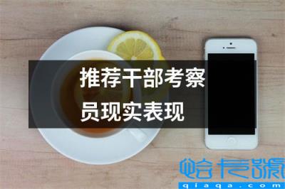 推荐干部和考察干部(推荐干部考察员现实表现)