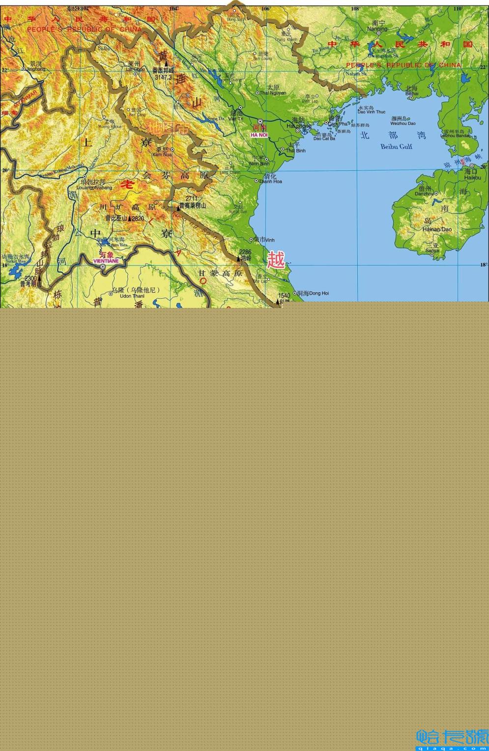 中国的陆上邻国和隔海相望的国家有哪些（我国的邻国有几个及地形图）