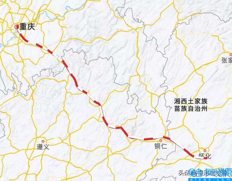 渝怀铁路经过哪些站(渝怀铁路最新走向)