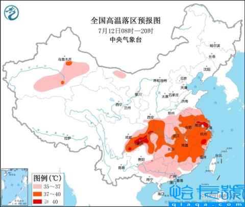 中央气象台发布高温橙色预警：江浙沪川渝将超40度
