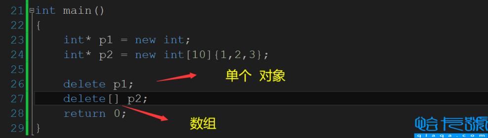 C++动态内存管理实例分析
